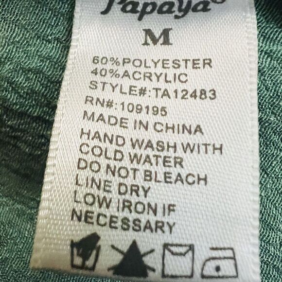 Papaya Blue & Cream Lacy Fringe Boho Hippie Gypsy Cardigan Festival Concert Med - Picture 11 of 11